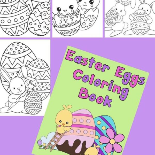 22-Page Easter Eggs Coloring Book (Print-at-Home)