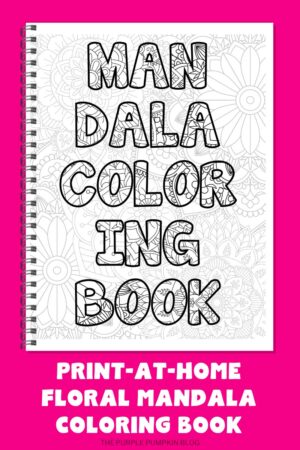 Print at Home Floral Mandala Coloring Book