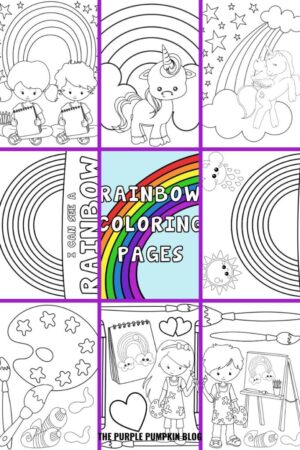 8 Rainbow Coloring Pages (Print-at-Home)