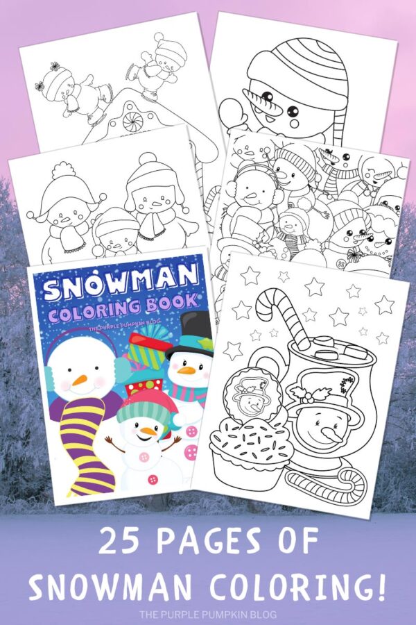 Snowman Coloring Book to Print - 25 Pages