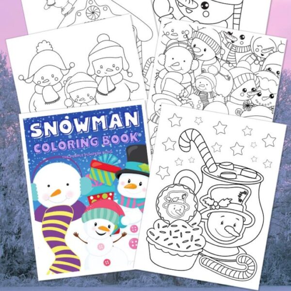 25-Page Snowman Coloring Book! (Print-at-Home)