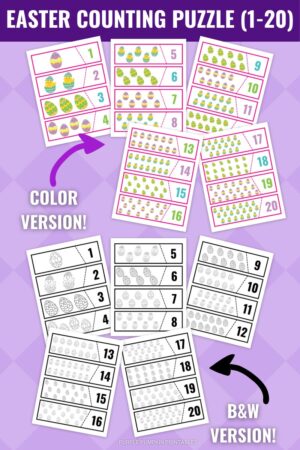 Easter Counting Puzzle Printable