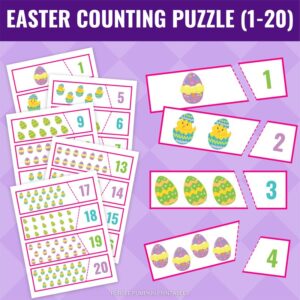 Easter Counting Puzzle Printable