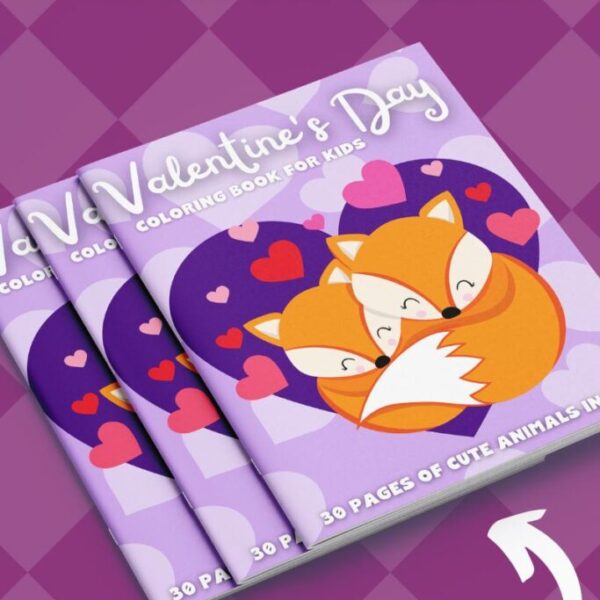 Print-at-Home 30 Page Valentine's Day Coloring Book