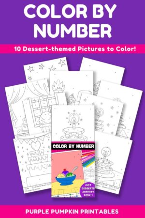 10-Page Color By Number Just Desserts Activity Book 1 (Print-at-Home)