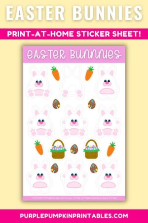 Digital & Printable Easter Bunnies Sticker Sheet