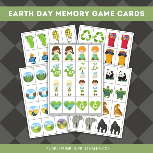 Earth Day Memory Game Cards (Earth Day Activity Pack)