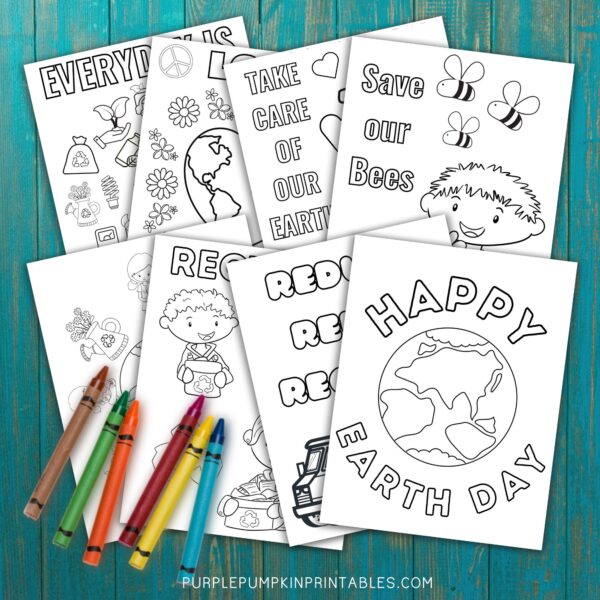 Printable Earth Day Coloring Pages (Earth Day Activity Pack)