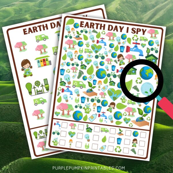 Printable Earth Day I Spy (Earth Day Activity Pack)