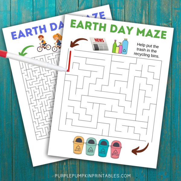 Printable Earth Day Mazes (Earth Day Activity Pack)