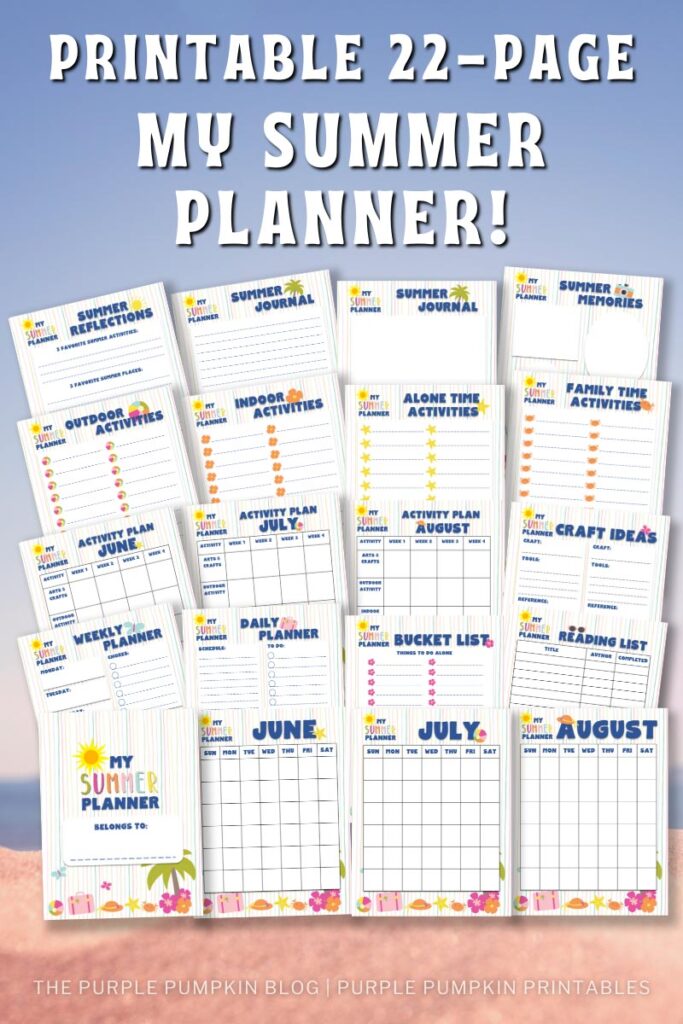22 Page Printable Summer Planner