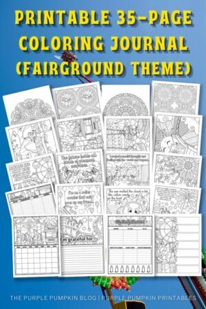 Fairground Themed Printable Journal To Color (Printable Planner)