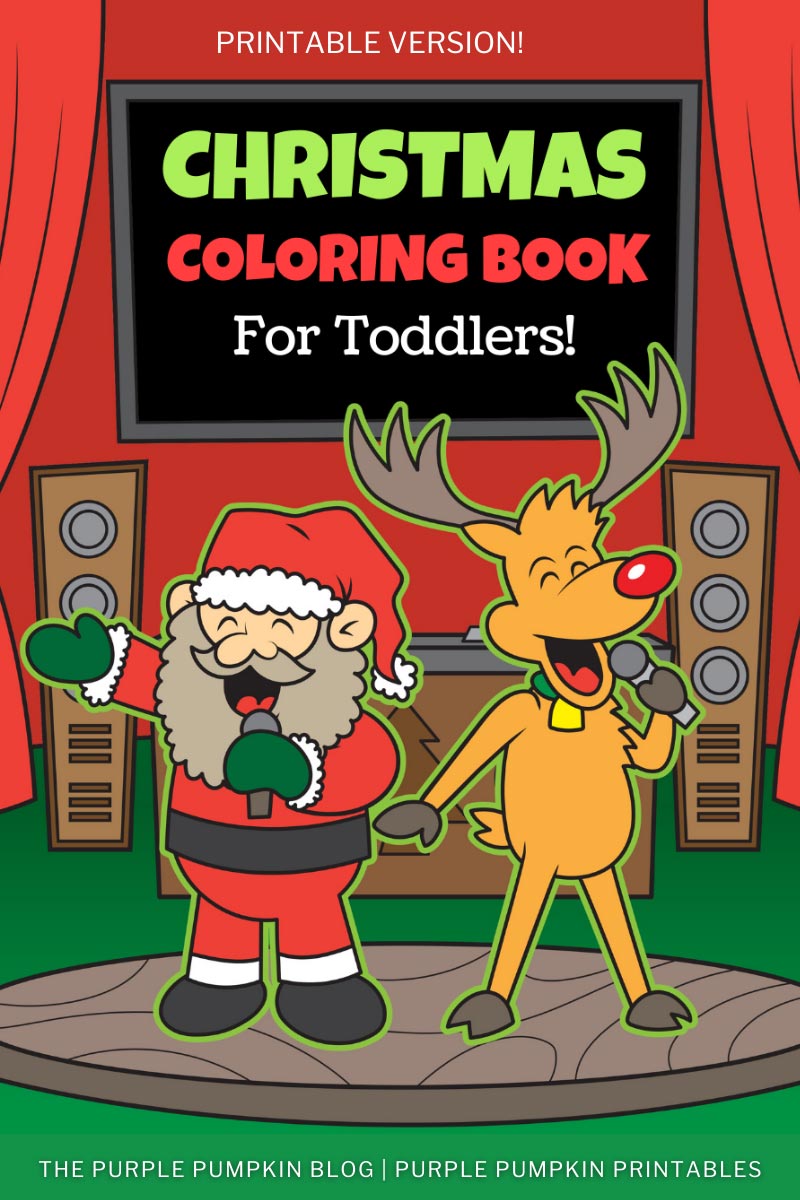 30-Page Printable Christmas Coloring Book for Toddlers!