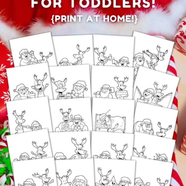 30-Page Printable Christmas Coloring Book for Toddlers!