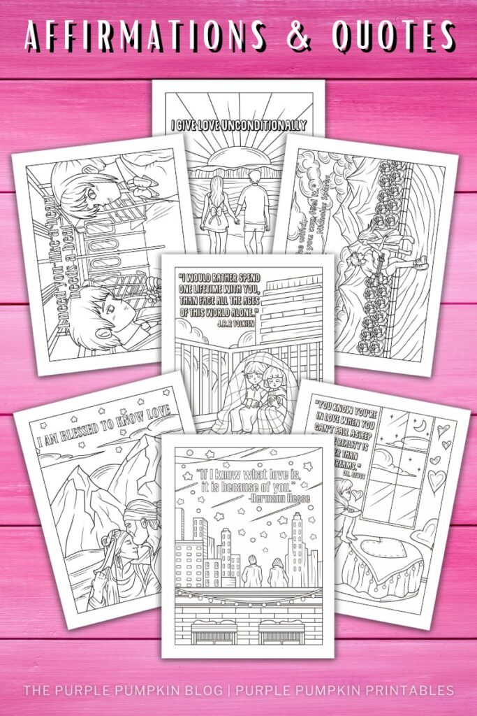 Lots of Love Themed Printable Journal To Color (Printable Planner)