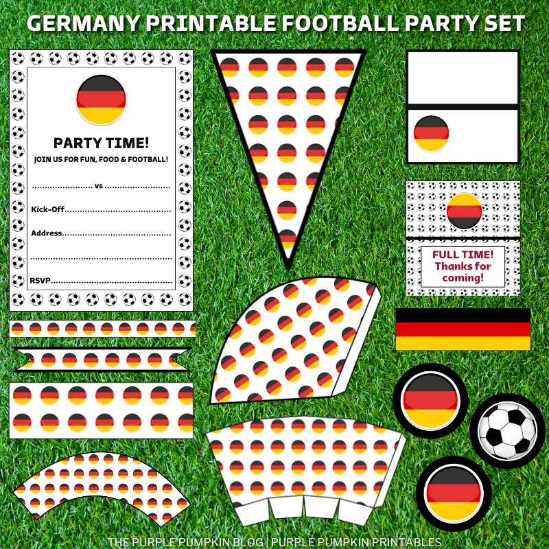 Printable Germany Football Party Set (World Cup)