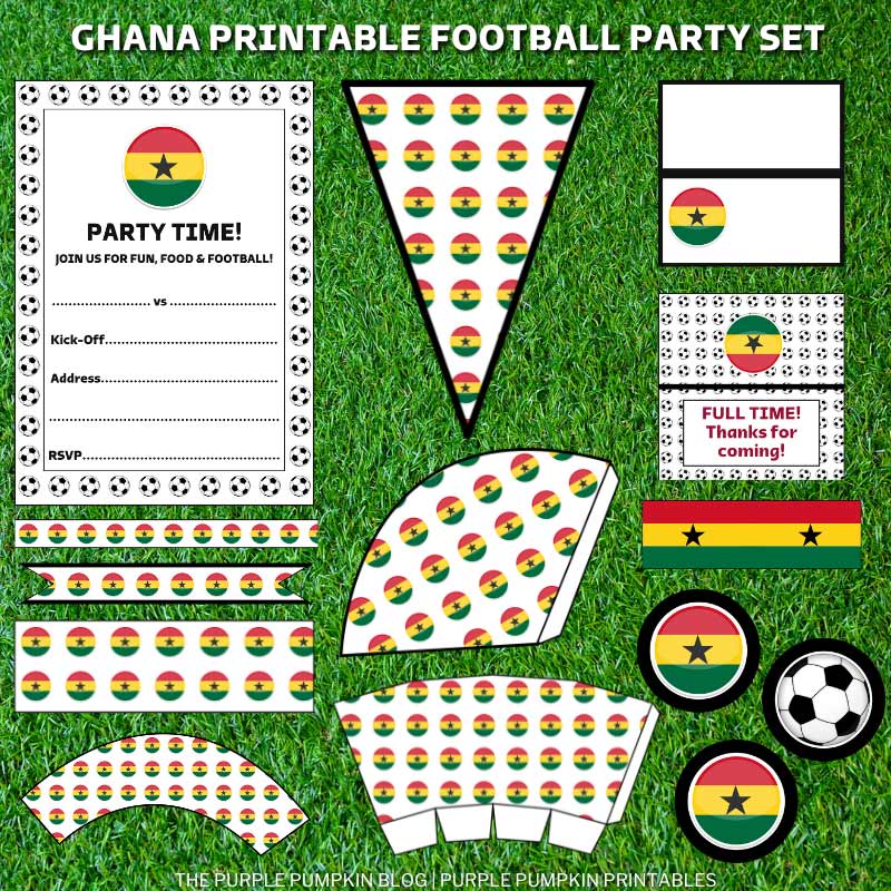 Printable Ghana Football Party Set (World Cup)