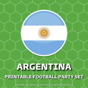 Printable Argentina Football Party Set (World Cup)