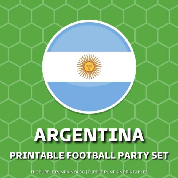 Printable Argentina Football Party Set (World Cup)