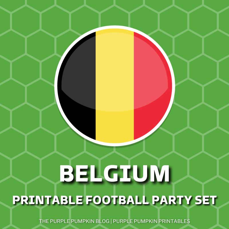 Printable Belgium Football Party Set (World Cup)