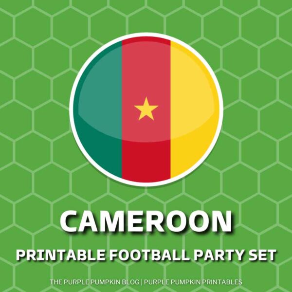 Printable Football Party Set - Cameroon