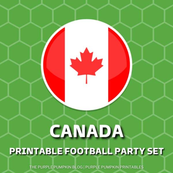 Printable Canada Football Party Set (World Cup)