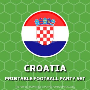 Printable Football Party Set - Croatia