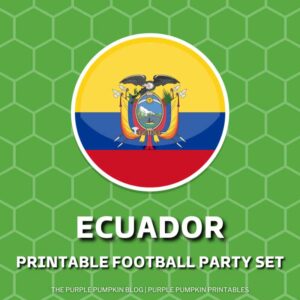 Printable Football Party Set - Ecuador