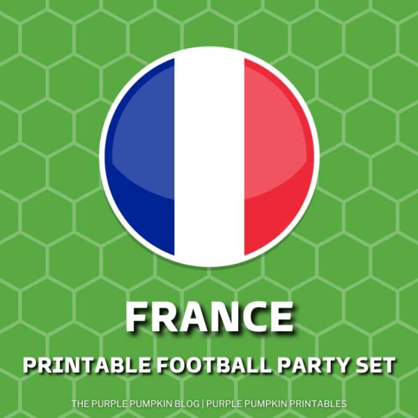 Printable Football Party Set - France