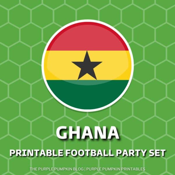Printable Ghana Football Party Set (World Cup)