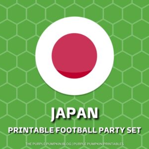 Printable Football Party Set - Japan