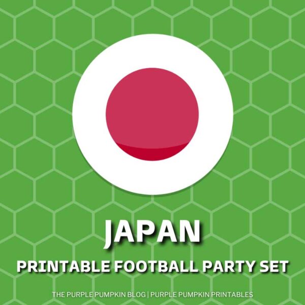 Printable Football Party Set - Japan