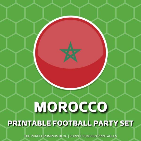 Printable Football Party Set - Morocco