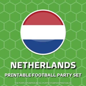 Printable Football Party Set - Netherlands