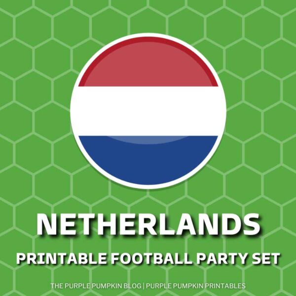 Printable Football Party Set - Netherlands