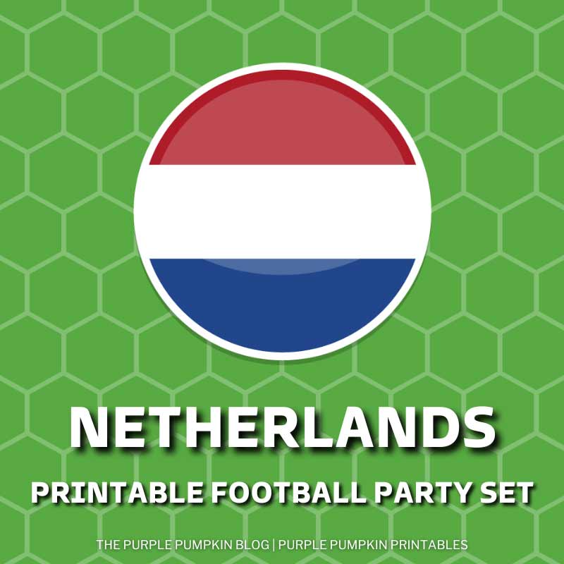 Printable Netherlands Football Party Set (World Cup)