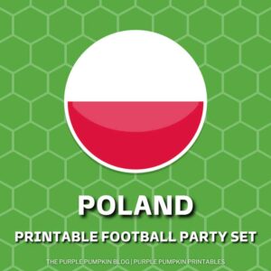 Printable Football Party Set - Poland