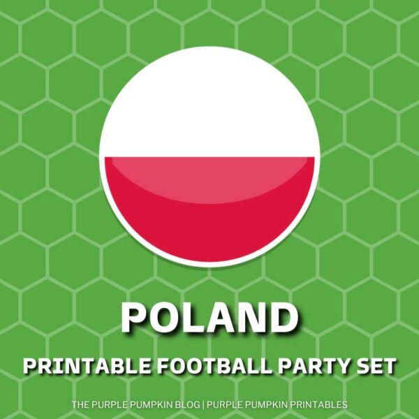 Printable Football Party Set - Poland