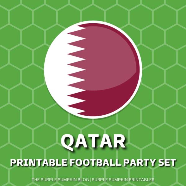 Printable Football Party Set - Qatar
