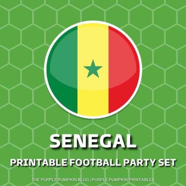 Printable Football Party Set - Senegal