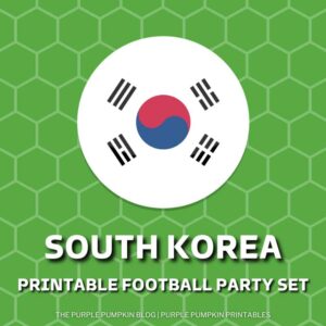 Printable Football Party Set - South Korea