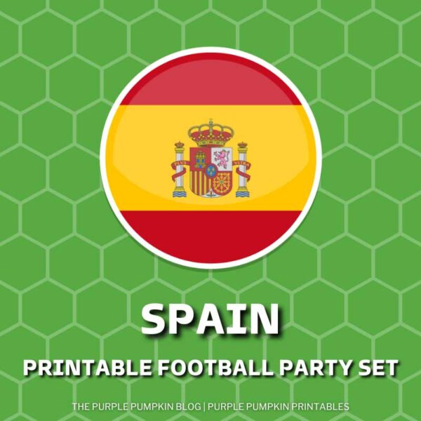 Printable Spain Football Party Set (World Cup)