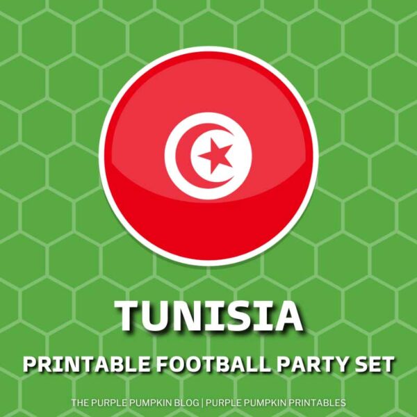 Printable Tunisia Football Party Set (World Cup)