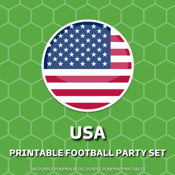Printable Football Party Set - USA