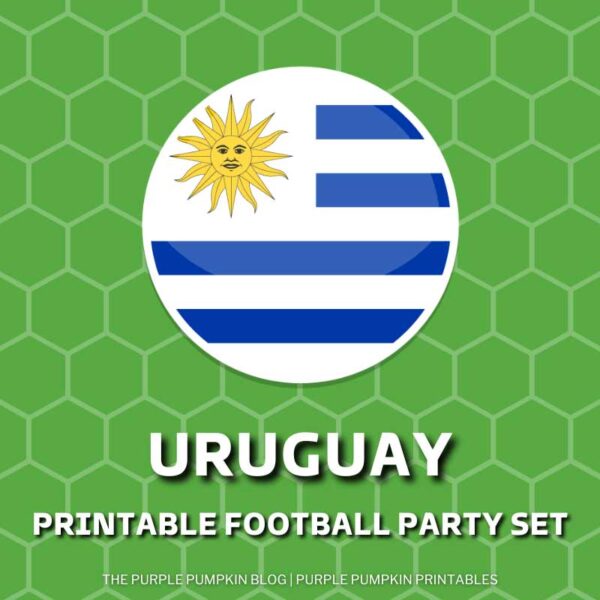 Printable Uruguay Football Party Set (World Cup)