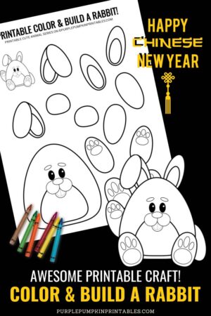 Awesome Printable Craft! Color & Build A Rabbit