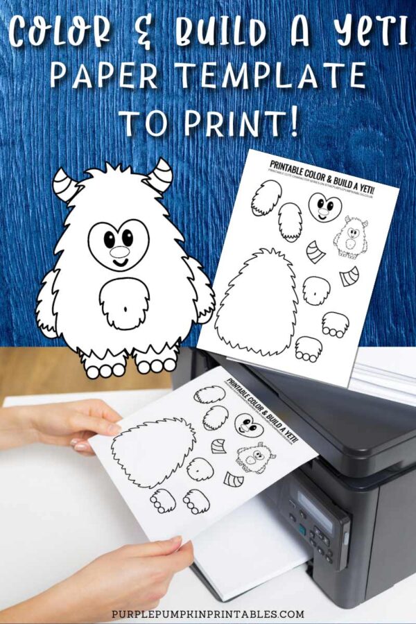 Color & Build A Yeti Paper Template To Print!