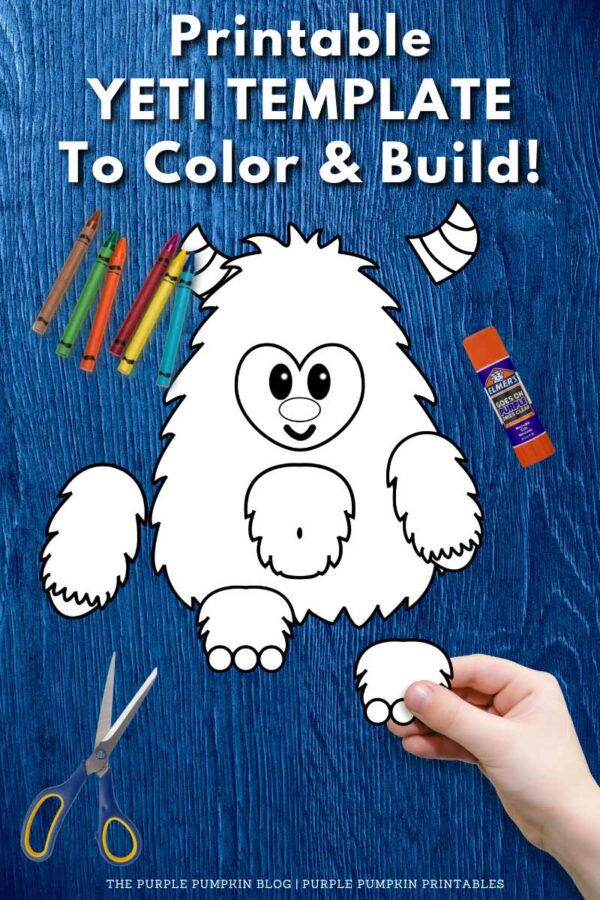 Printable Yeti Template to Color & Build!