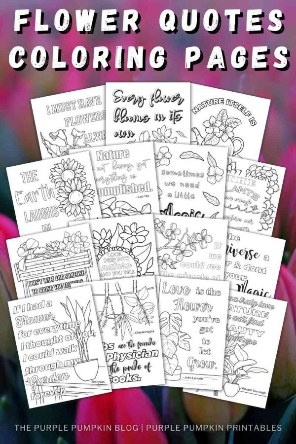 Flower Quotes Coloring Pages