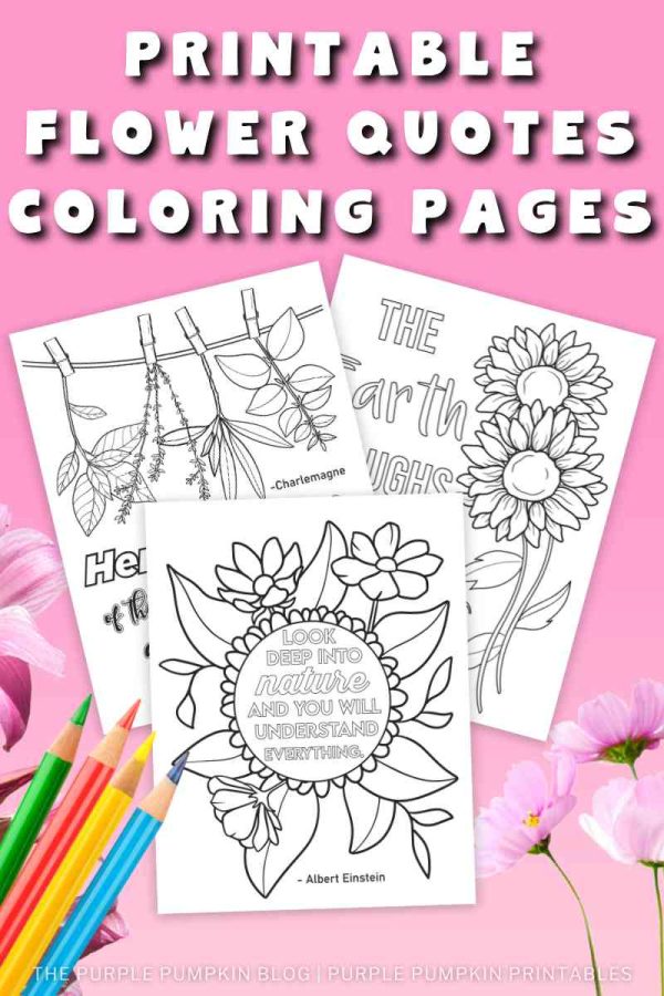 Printable Flower Quotes Coloring Pages